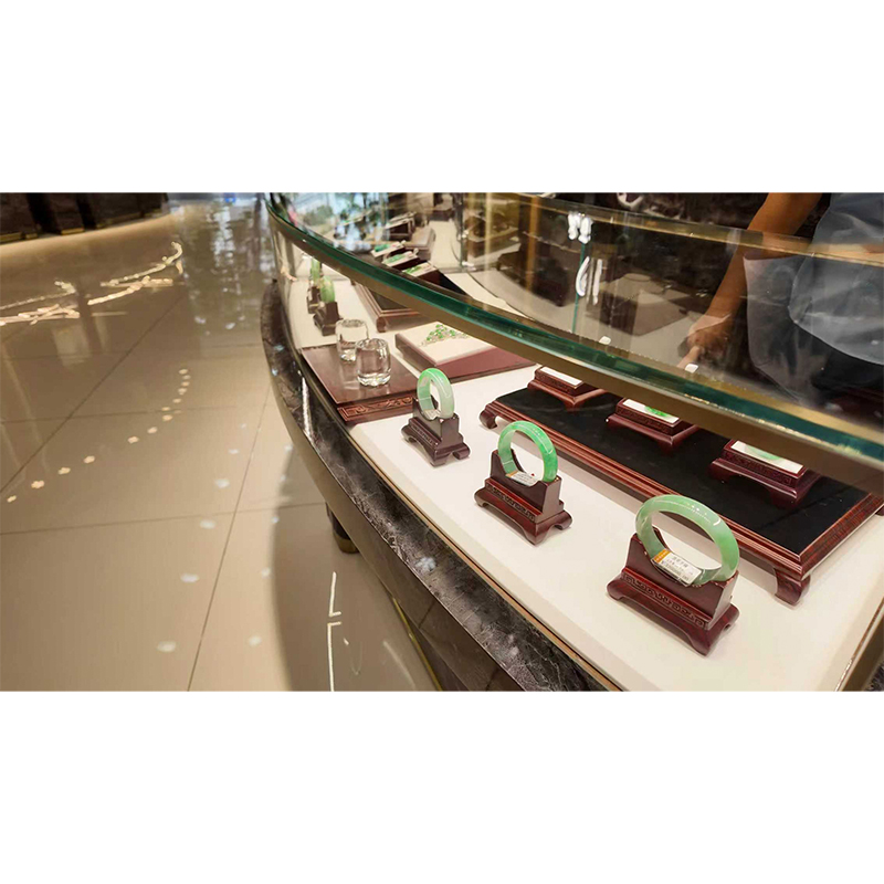 High-End Imitation Stone Curved Boutique Cabinet